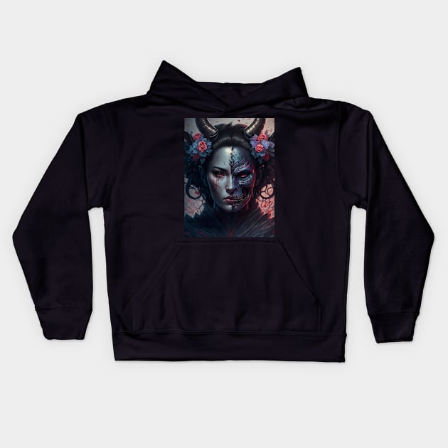 Geisha Oni Kids Hoodie by Geek Culture